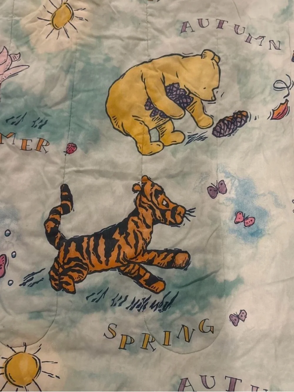 Vintage 1997 Winnie Pooh Four Seasons Comforter Twin Disney Classic RARE Read!